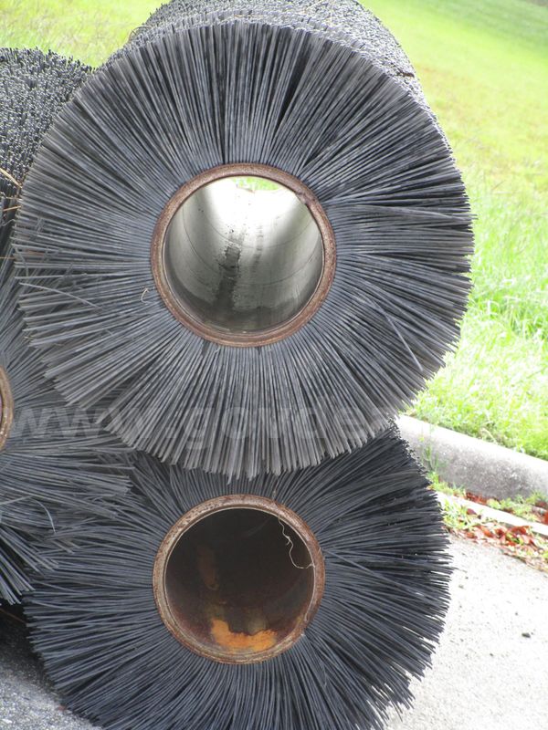(2) USED, BLACK STREET SWEEPER BRUSHES