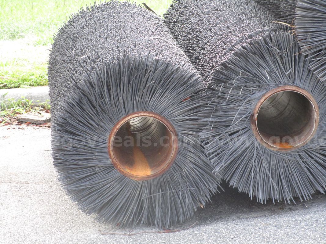 (2) Used, Black Street Sweeper Brushes