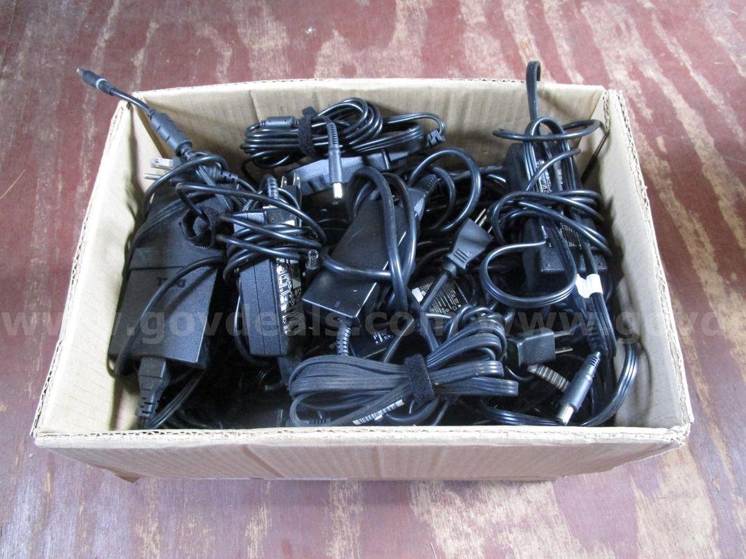 Box Of (20) Used Dell Power Adaptors