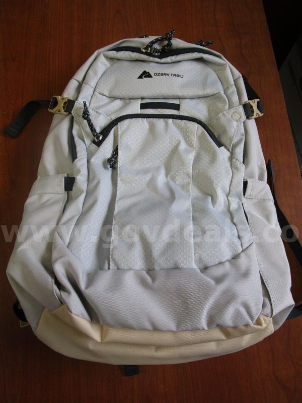 (1) NEW-LIKE GREY/BLACK/TAN, OZARK TRAIL DENTON PACK, TB2792-20L