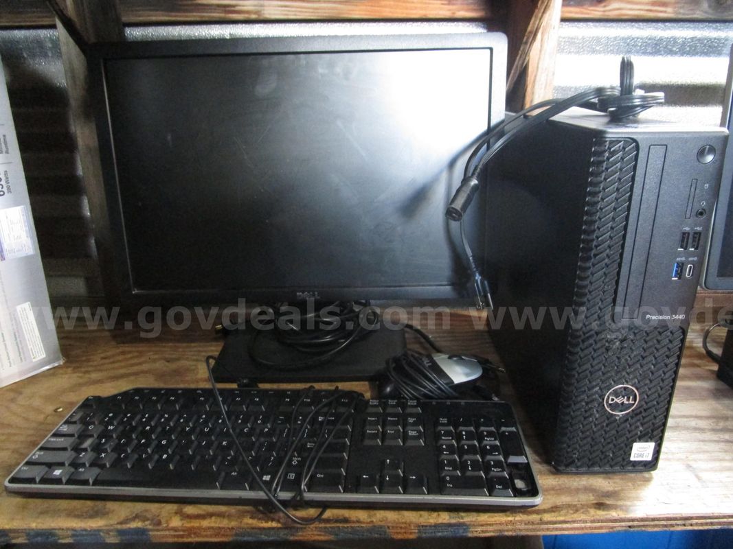 Dell Computer Set: (1) Dell 19" Monitor; (1) Dell Precision 3440; (1) Dell Keyboard; (1) Dell Mouse