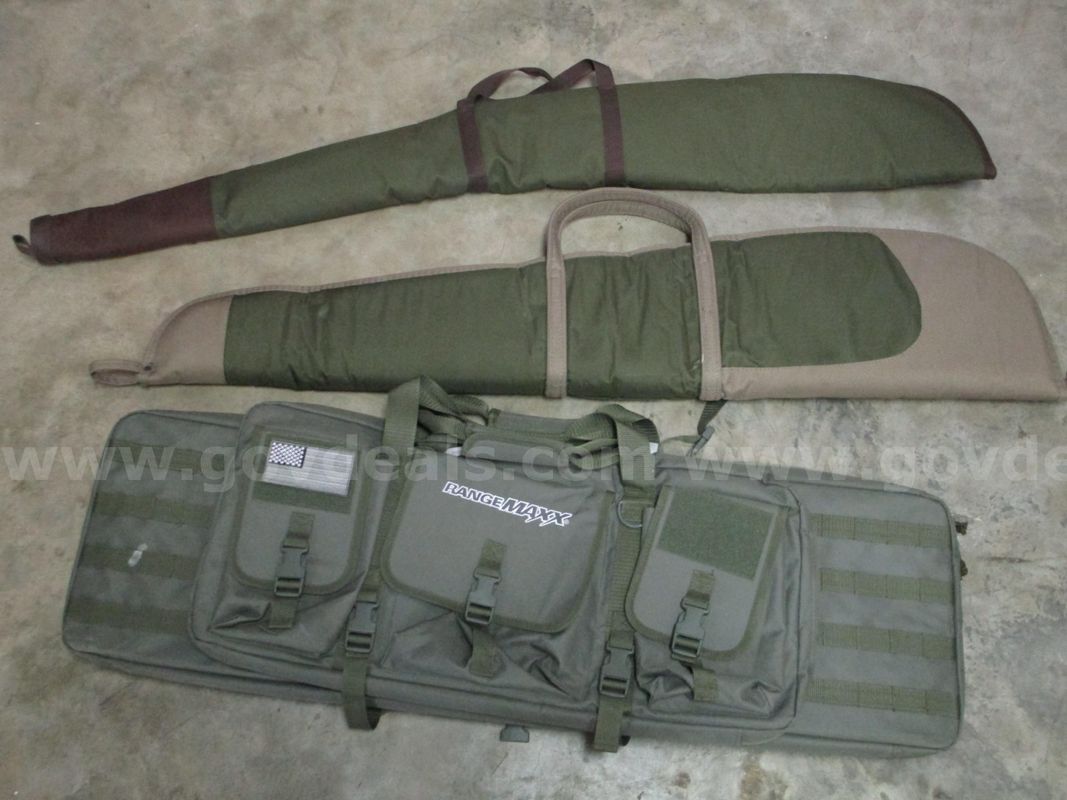(3) Used Rifle Carry Bags: (2) Allen; (1) Rangemaxx