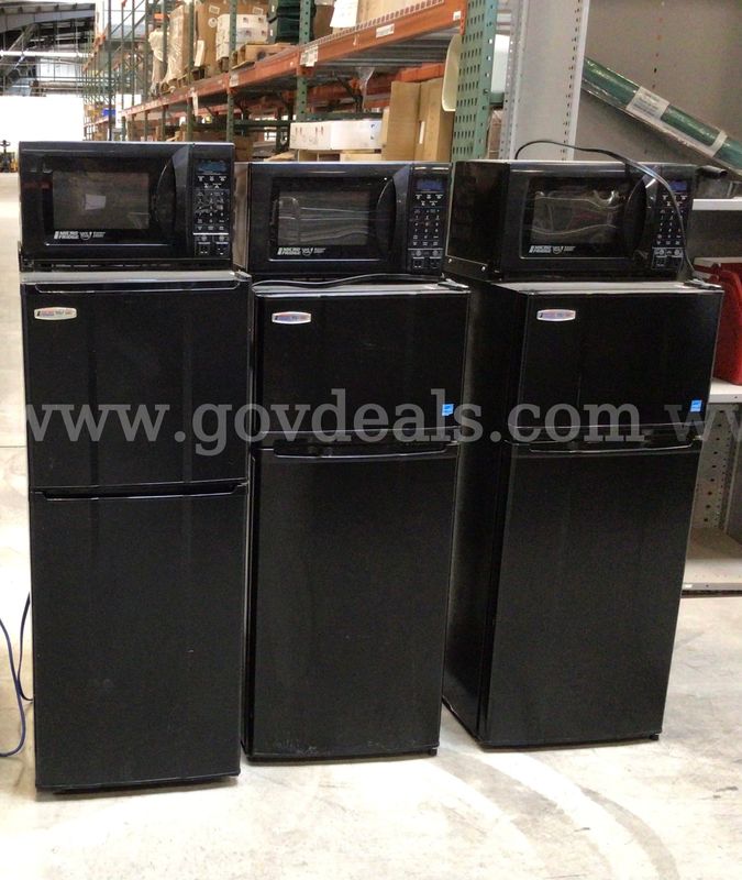 Lot of 3 Fridge/Microwave Combos