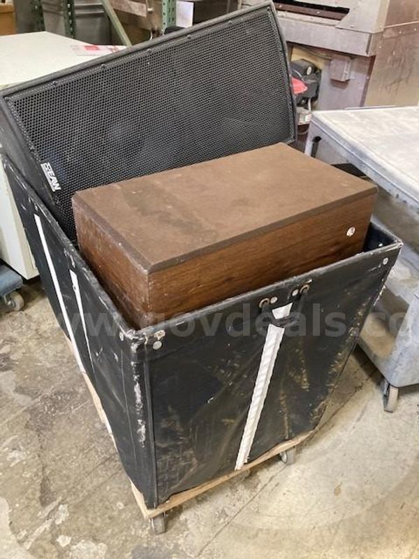 Bin of A/V Equipment