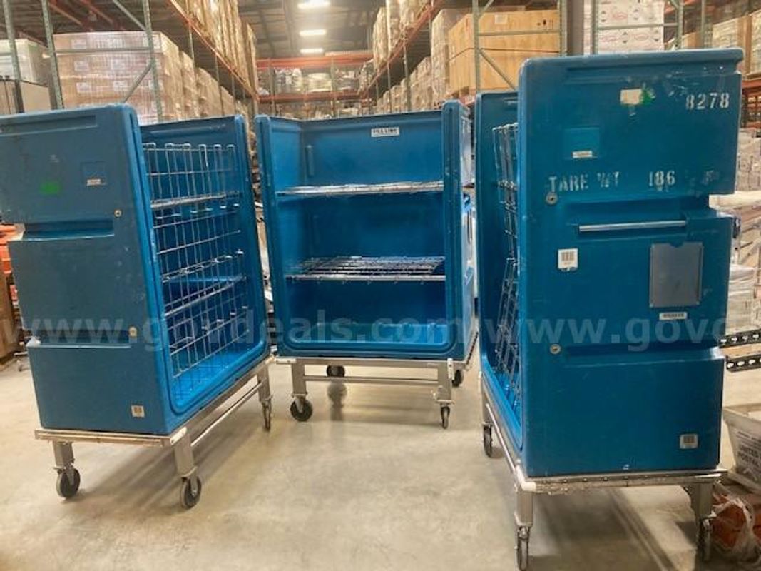 Set of 3 Linen Rolling Carts