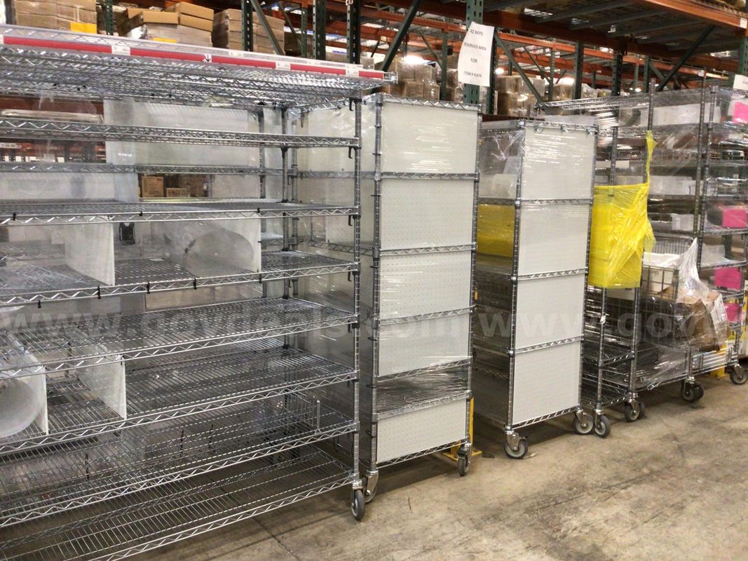 Lot of Six (6) Rolling Shelving Units (1 of 8)