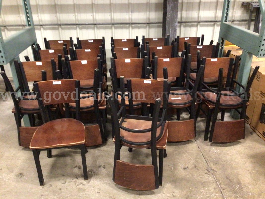Bulk Lot of 33 Commercial Wooden Dining / Side Chairs