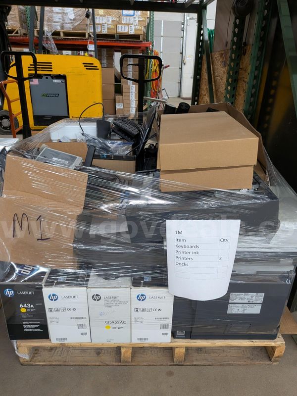 20 Pallets Of Used Computers And Related Surplus Marked M