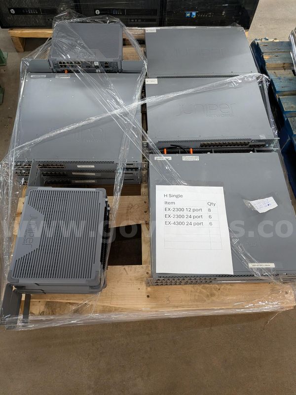 I Pallet Of Used Computer Related Surplus Marked H Single. Sold As Is. Look The Pics Over Carefully.