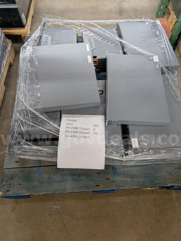 I Pallet Of Used Computer Related Surplus Marked I Single. Sold As Is. Look The Pics Over Carefully.
