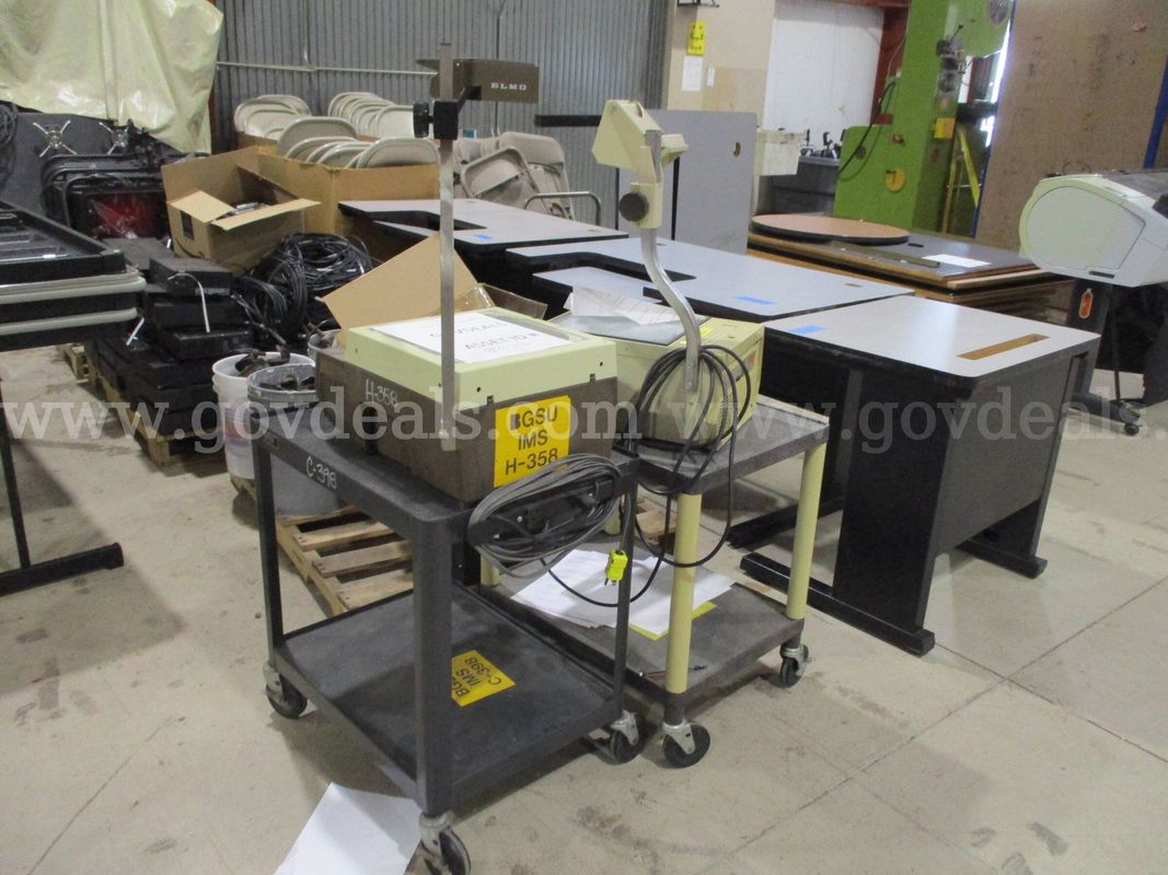 AV Cart with Projector - Lot of 2