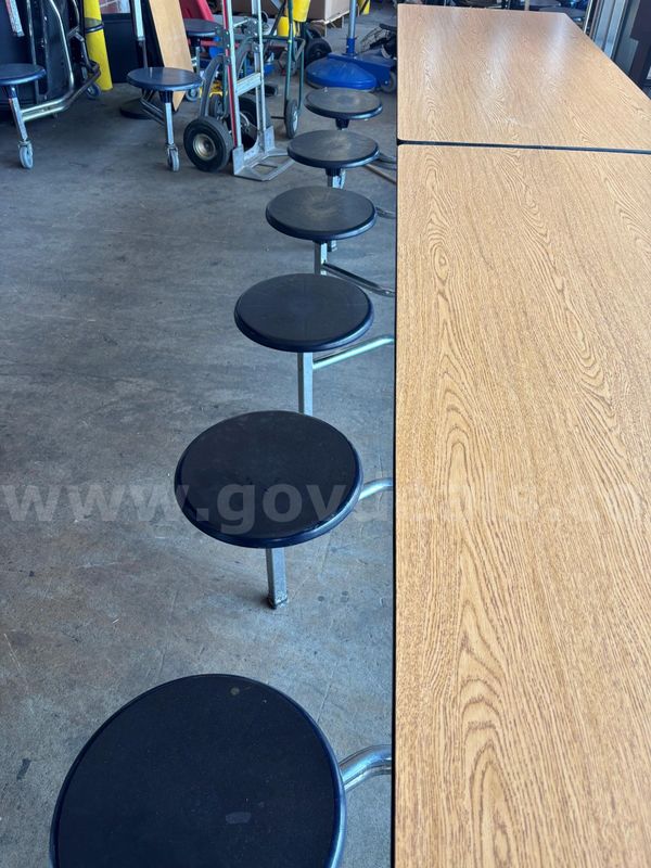 cafeteria tables lot of 4 tables