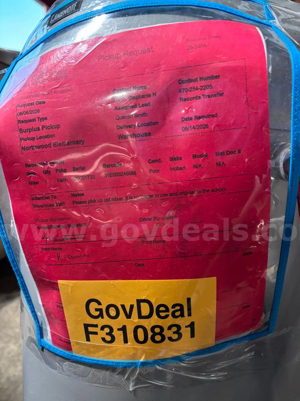 60 Gallon Mixer Sold As Is