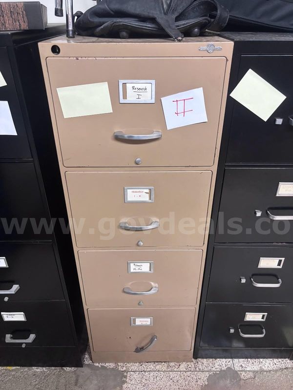 (#2) 4-Drawer Metal File Cabinet