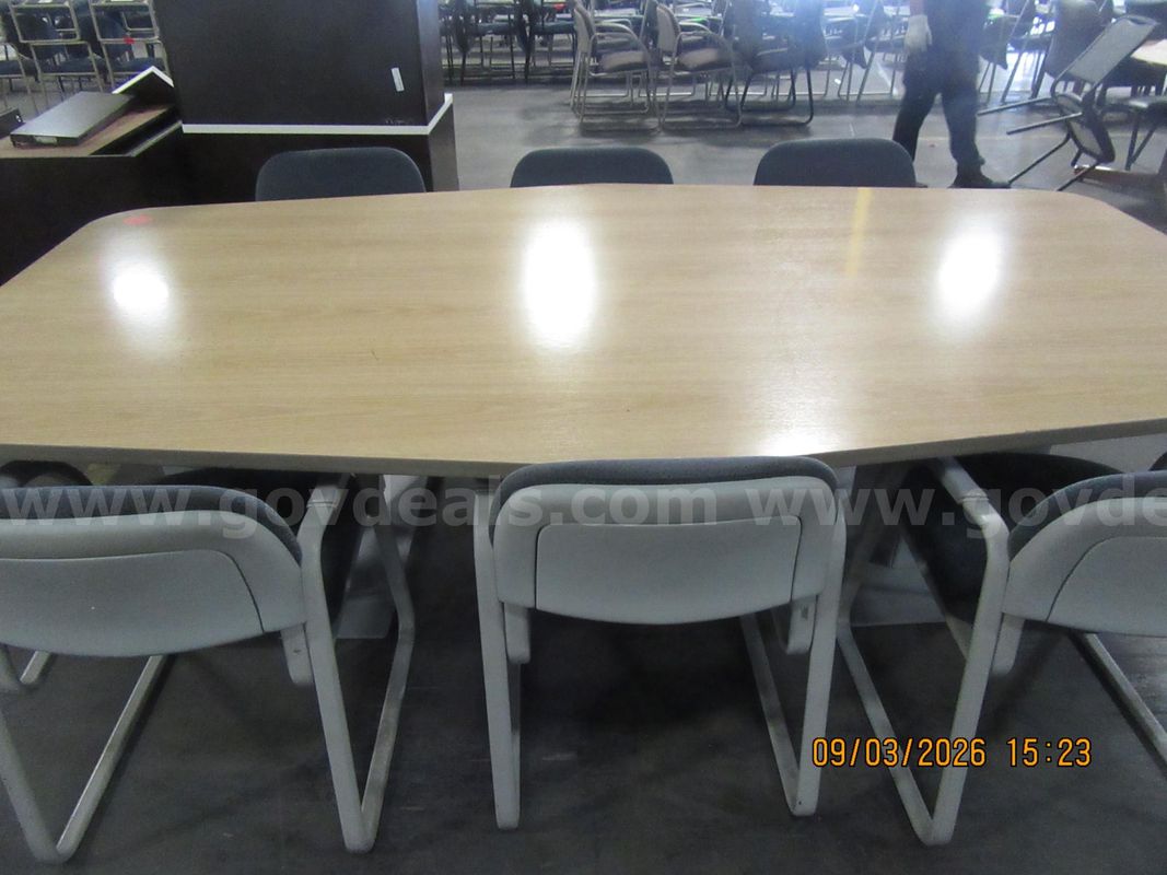 Large Conference Table with 6 Chairs