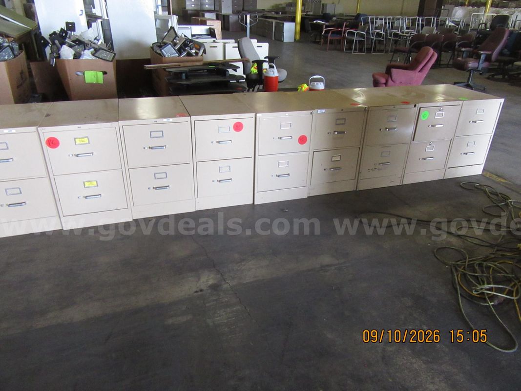 Lot of 9 File Cabinets 2 Drawer