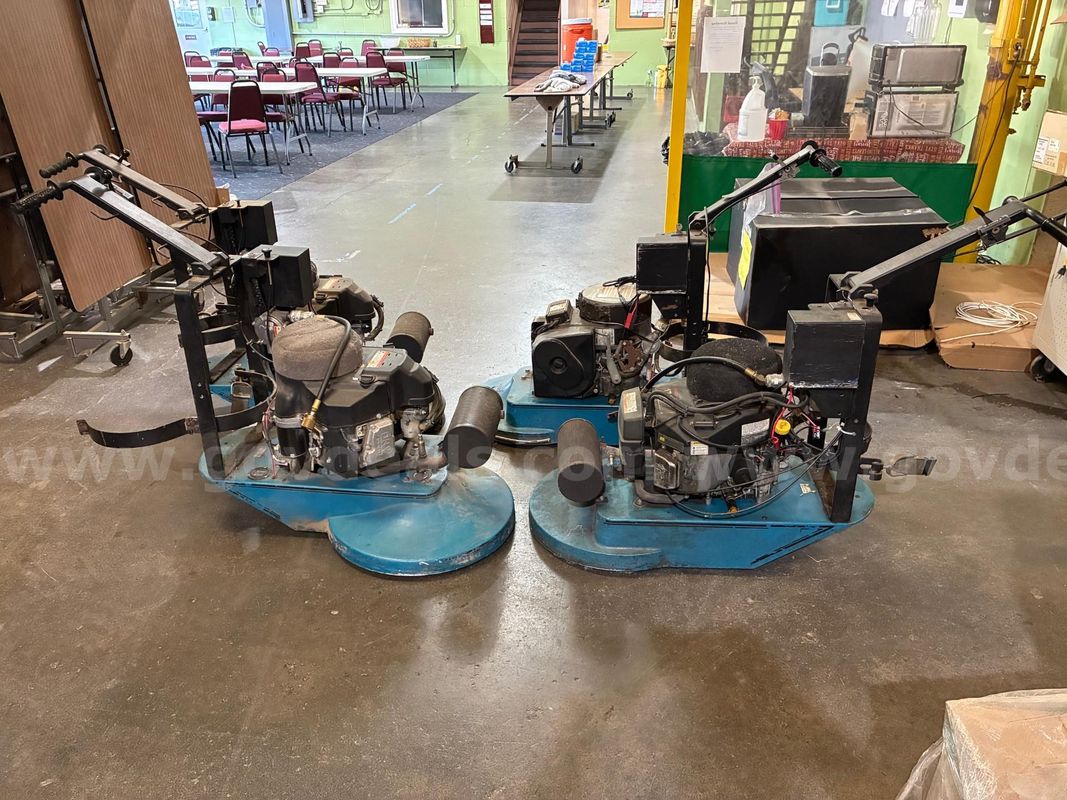 LOT OF (4) COMMERCIAL PROPANE FLOOR BURNISHERS / BUFFERS