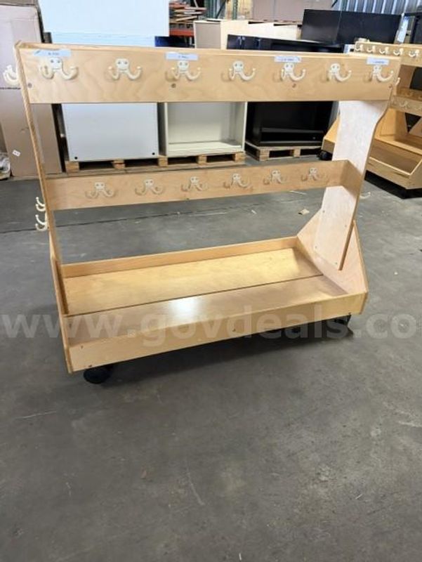 Lot 20 - Wood Childcraft Mobile Backpack Cart (1). Must Be Picked Up Quick!