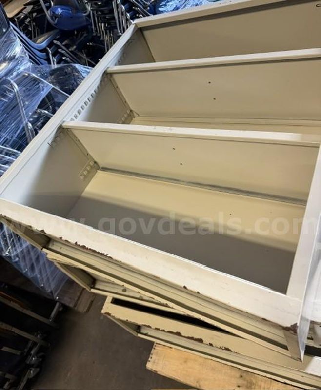 Lot # 8 Pallet of Metal Bookshelves (4). Must Be Picked Up Quick!