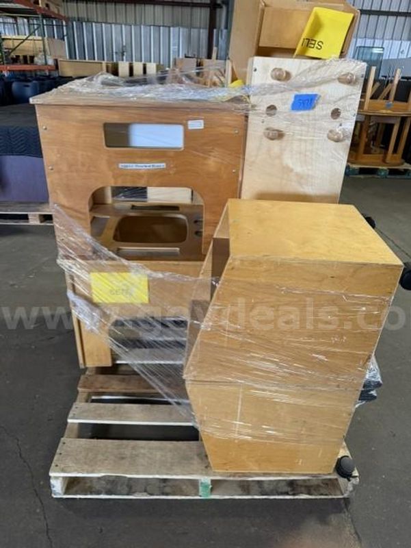 Lot 9 - Pallet of Misc. Wood Child Development Stuff. Must Be Picked Up Quick!