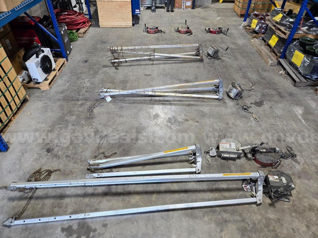 Lot of 4 - Miller -Tripod Manlifts & 4 Miller (SRL) Self Retracting Lifelines