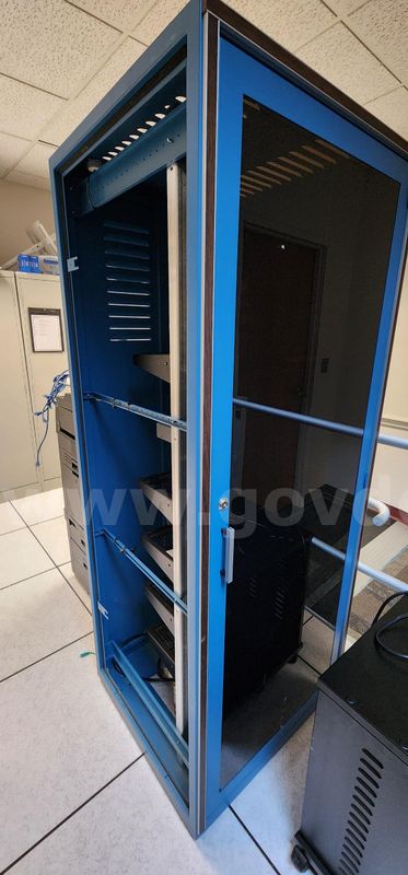 Blue Network Equipment Cabinet