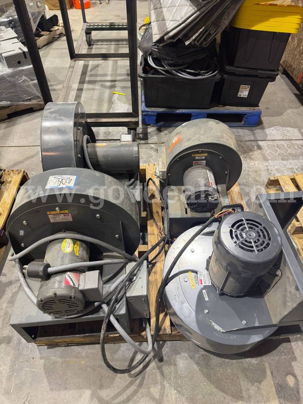Bundled lot of assorted size HVAC blowers and motors
