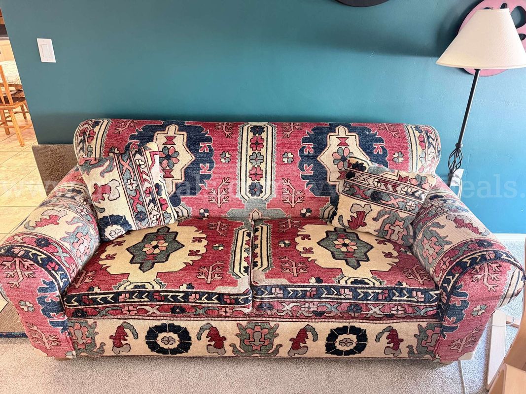 6' Custom Silk Sofa