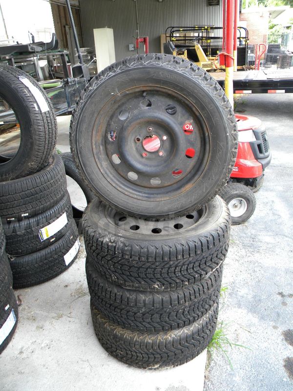 Set of 4 Firestone Winterforce Tires 235-55R17 with Rims