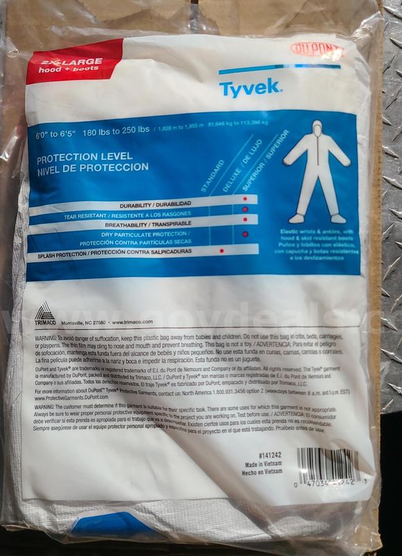Tyvek Coverall with Hood and Boots **NEW**