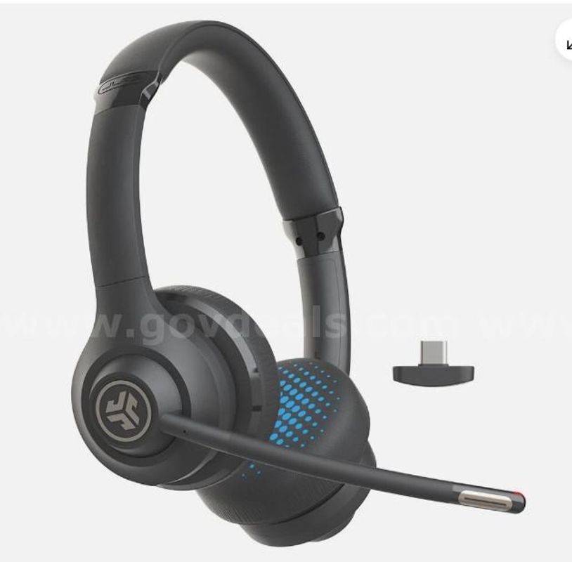 Asset ID #5417 JLab GO Work Wireless On-Ear Headset