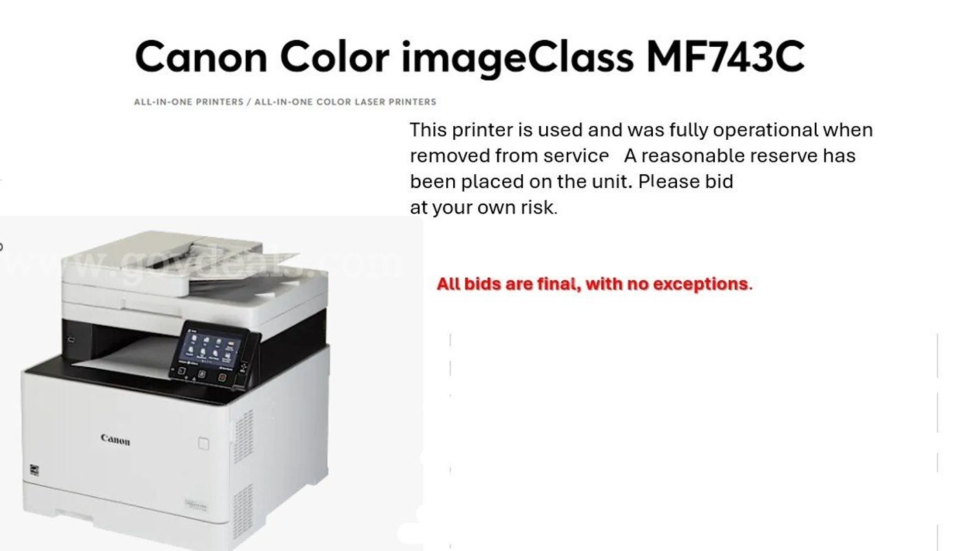 #34 CANON COLOR IMAGE MF743C Used