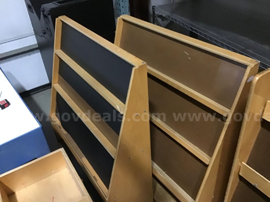 Book Display Unit On Wheels- Lot Of 2