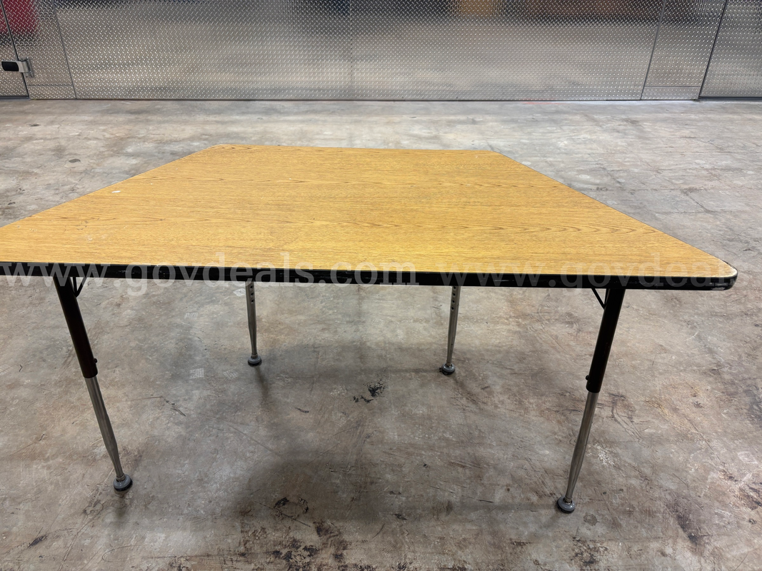 Wood Trapezoid Student Work Tables