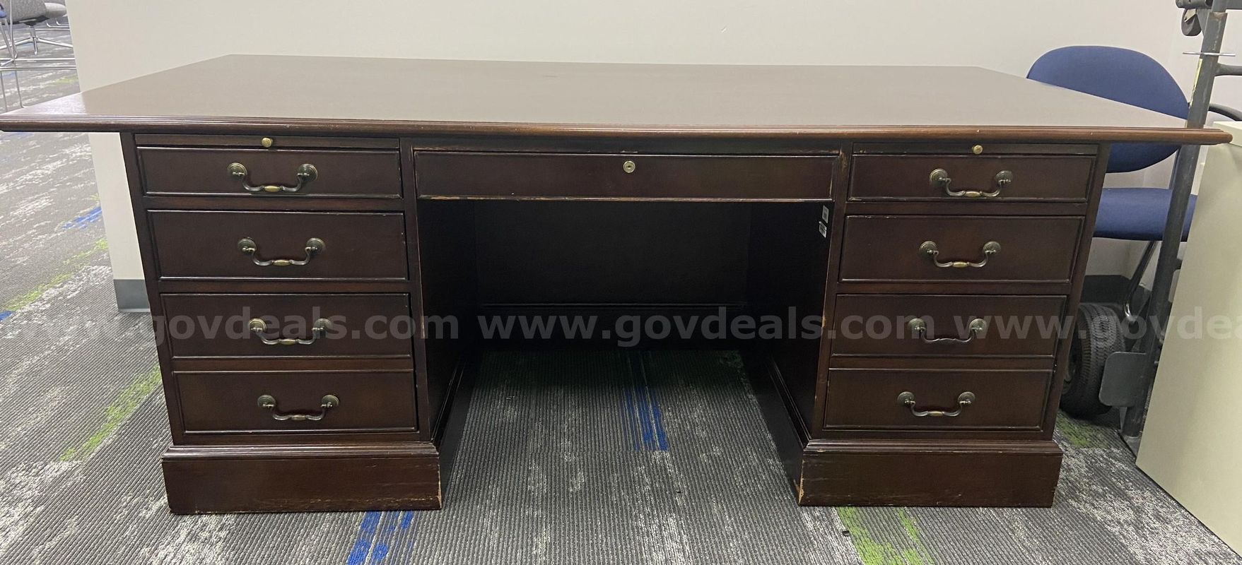 Large wood desk