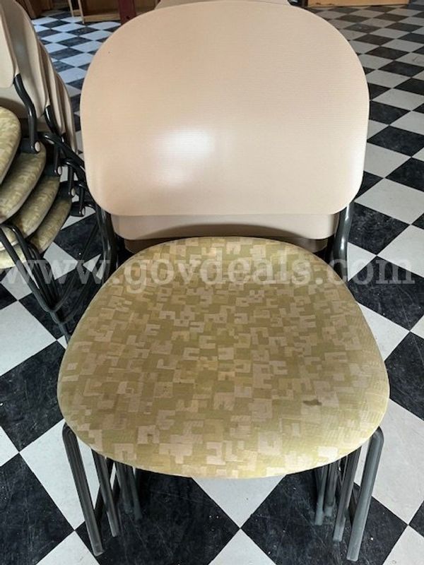 Green chairs with tan back