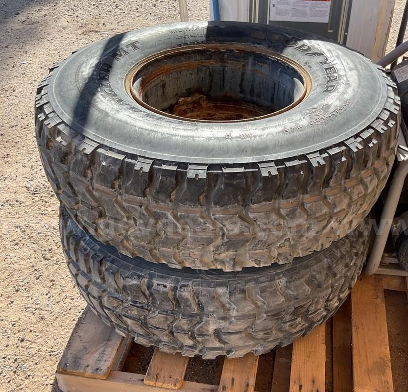 2 off-road tires, several rims, Tool Box, 2 compact refrigerator, 1 Safe & 1 weapon storage rack