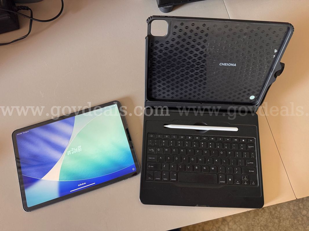 iPad with keyboard case
