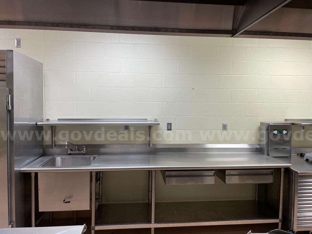 Stainless Steel Prep Table with Sink and two drawers
