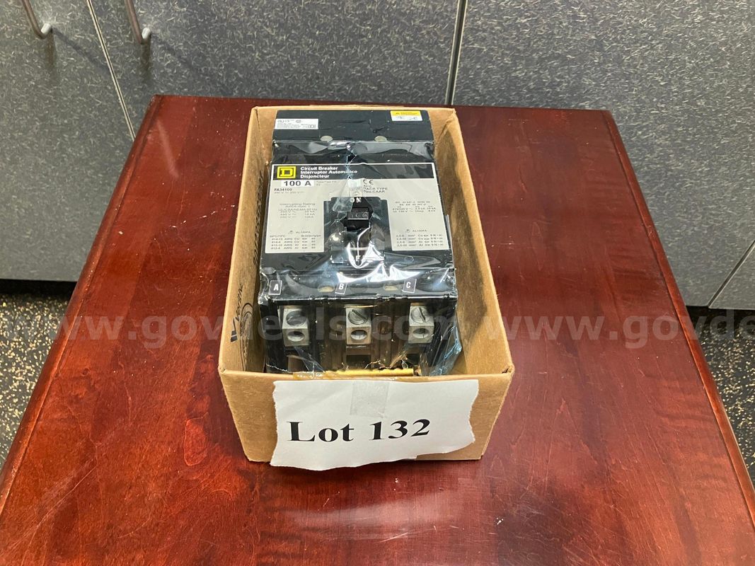 Square D FA34100 480V 100A 3PH Circuit Breaker