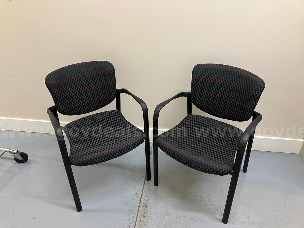 Two Haworth Improv Stackable Arm Chairs