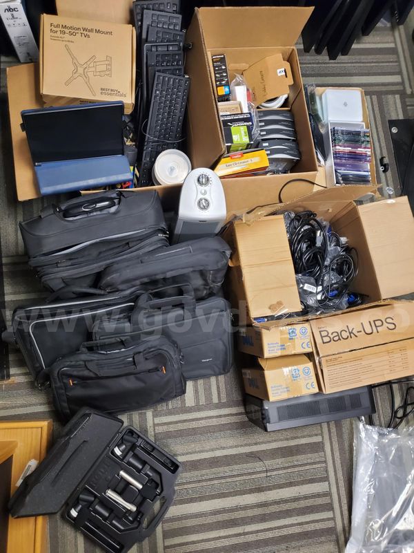 Various Equipment – 2 APC Back-UPS Battery backups, 1 SHURE microphone, Graphics card NVidia GEFORCE GT 610, 5 analog te