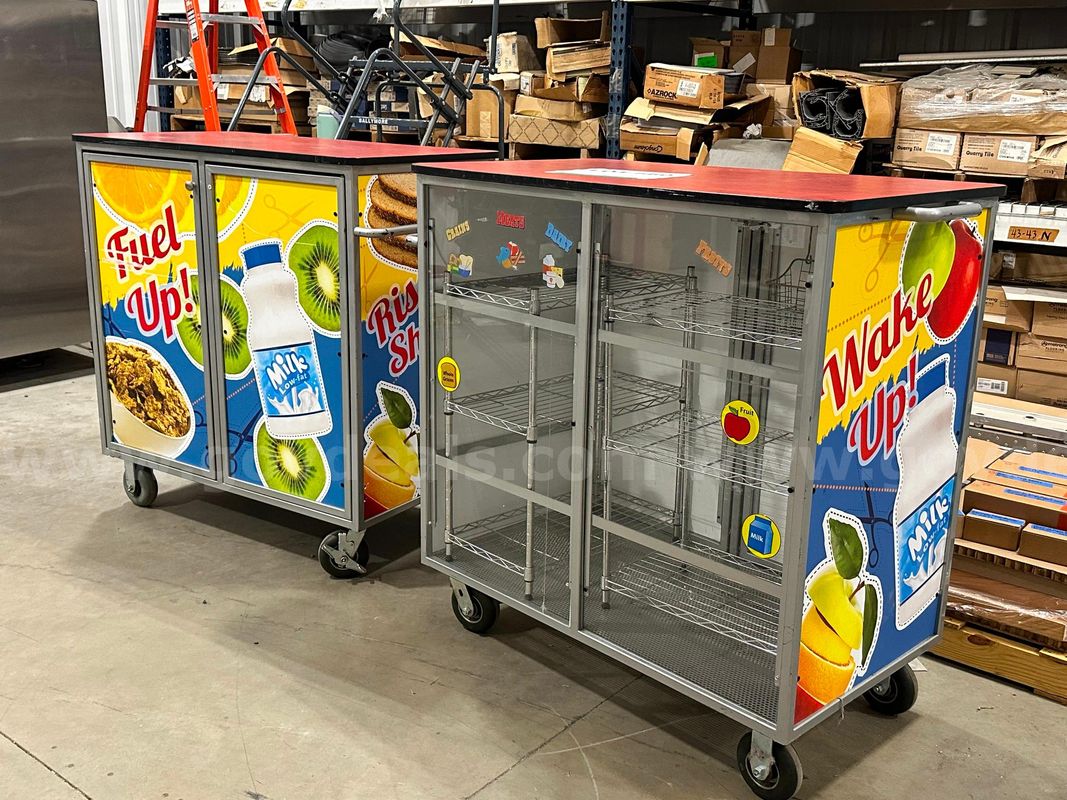 Lot 660 - Metal Food Storage Carts