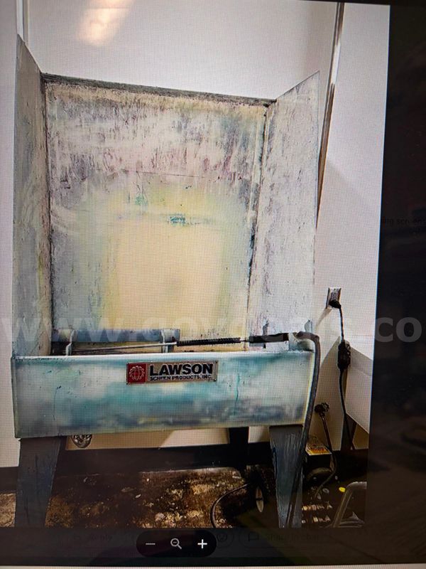 Chemical resistant lawson poly-pro screen printing washout booth