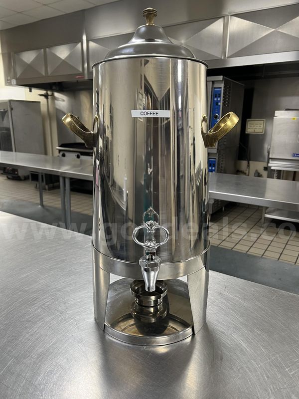 Lot of Four 5-Gallon Stainless Steel Coffee Urns