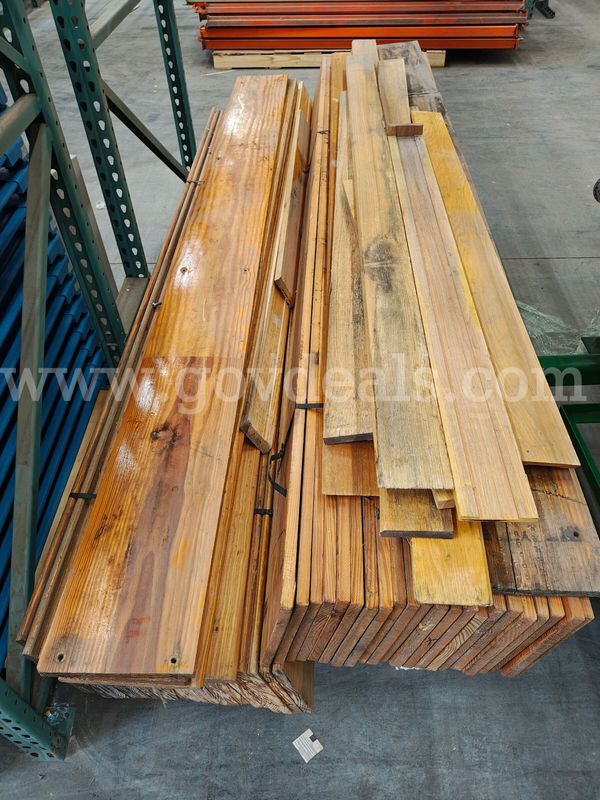 Reclaimed Wood from Old Basketball Court Bleachers