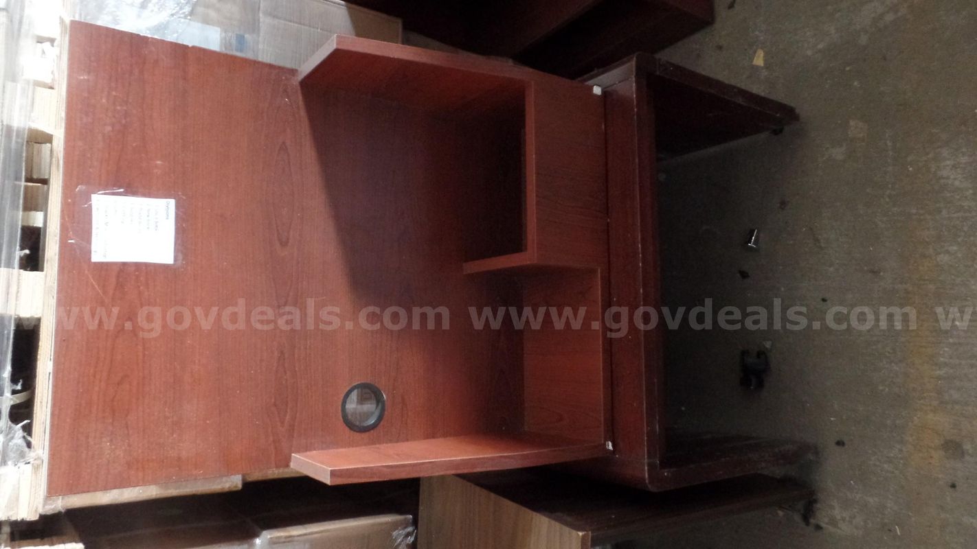 2 end tables and two shelves wood