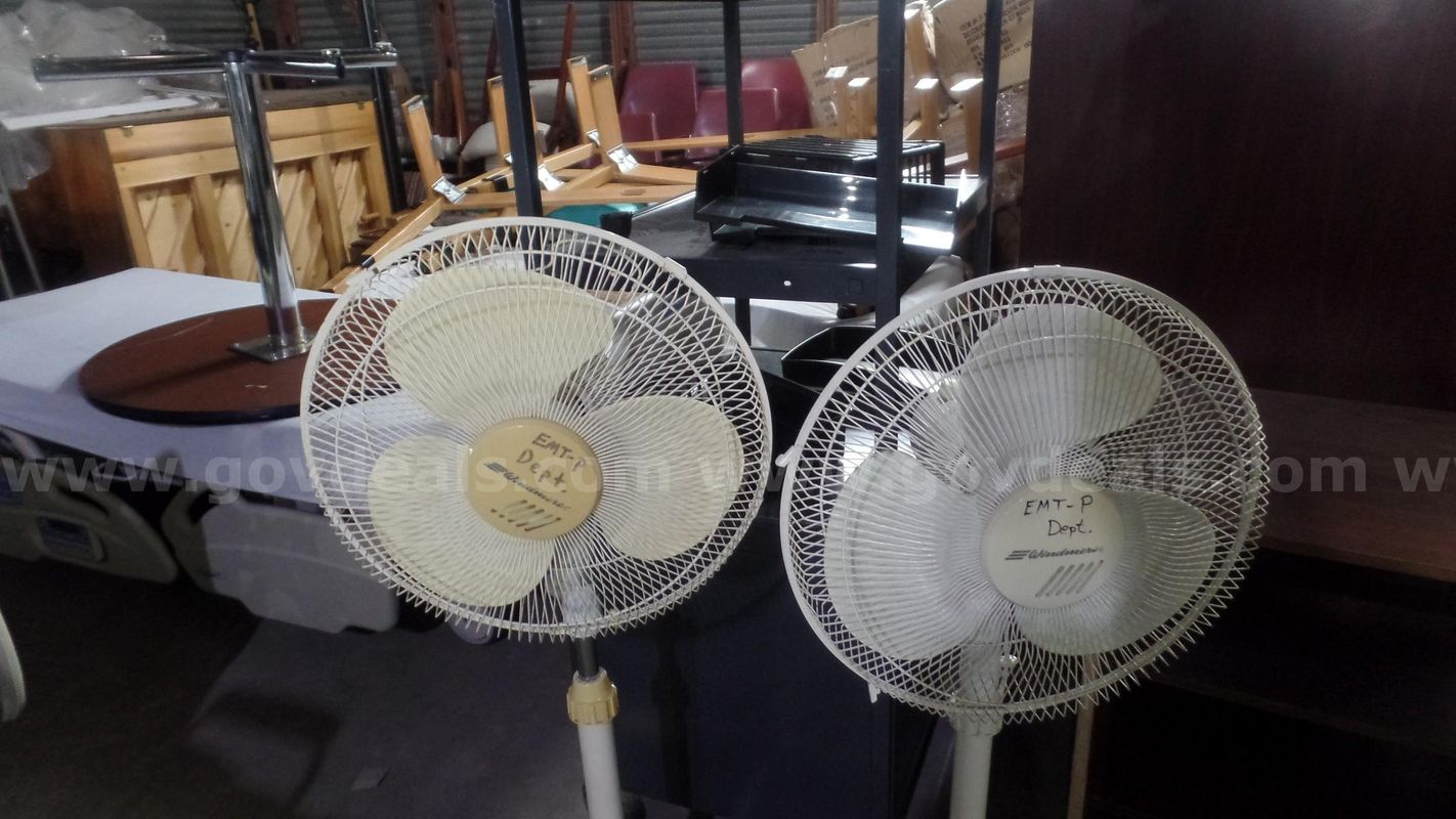 IT Cart and two stand up fans
