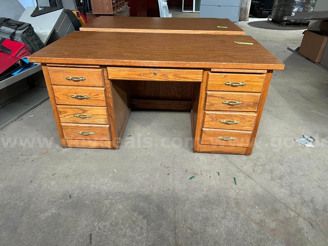 2 wood desk
