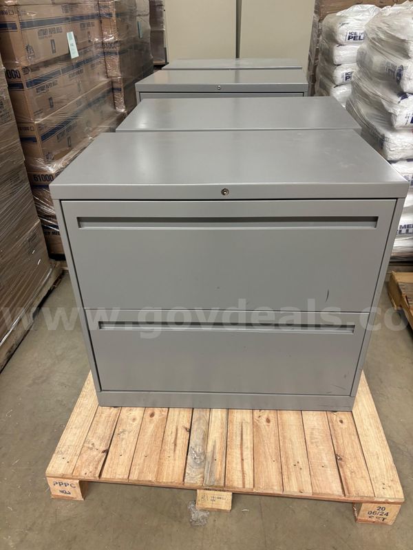 Used Gray Two Drawer Lateral File Cabinet